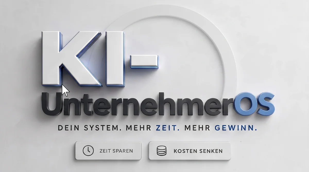Unternehmer-OS-Logo in der blau-grauen Produktgestaltung
